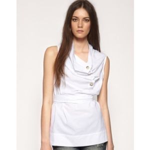 All Saints Lorelei White Sleeveless Top
